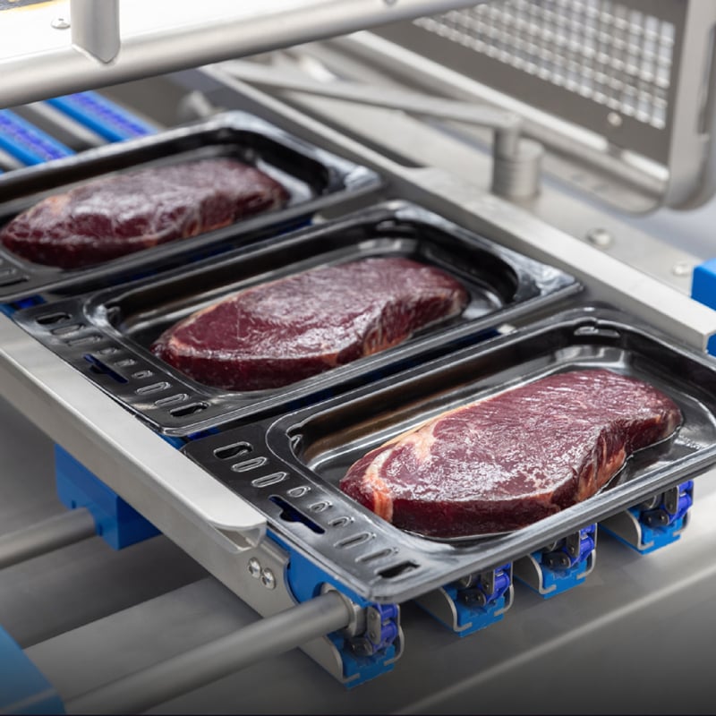 Envases flexibles film Skin para productos cárnicos